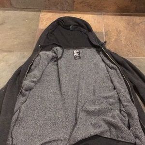 Grey zip up hoodie